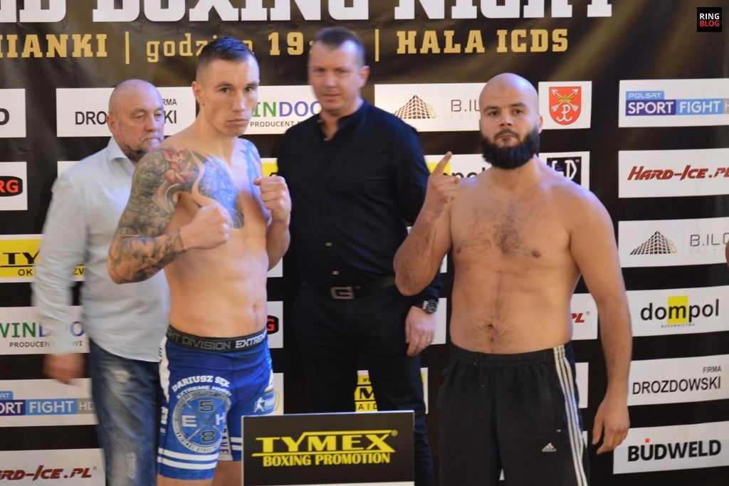 Dariusz Sęk i Mustafa Chadlioui ważenie