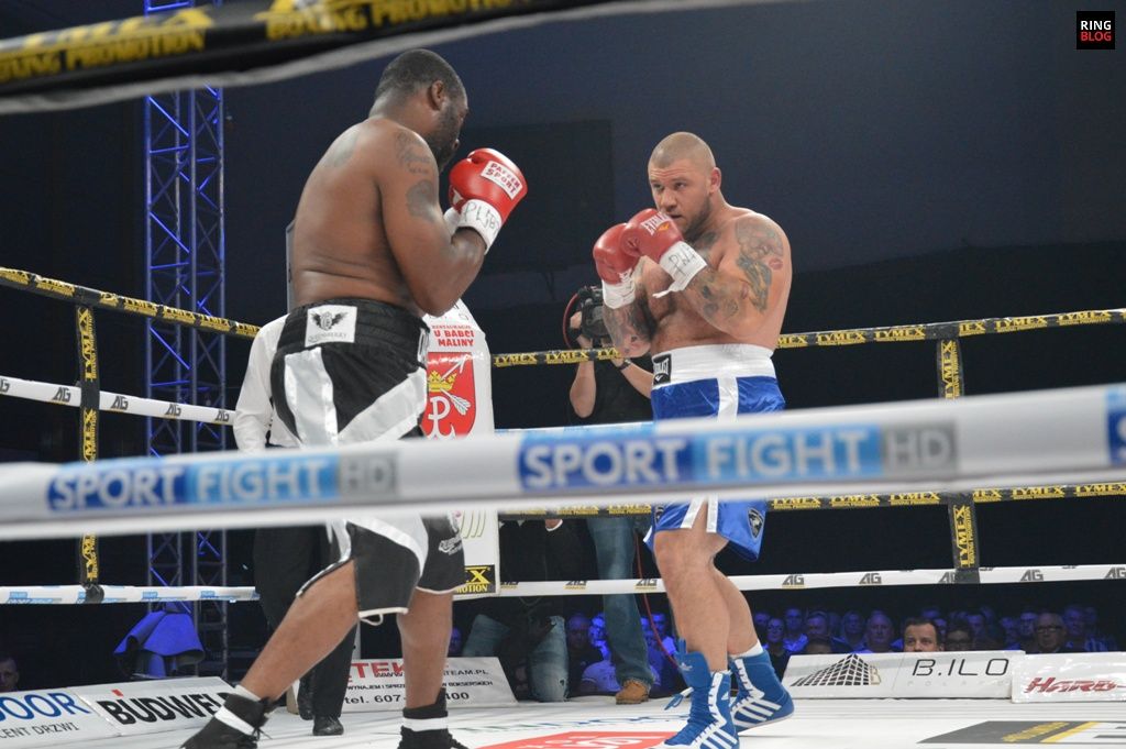 Michael Sprott i Marcin Siwy walka w ringu