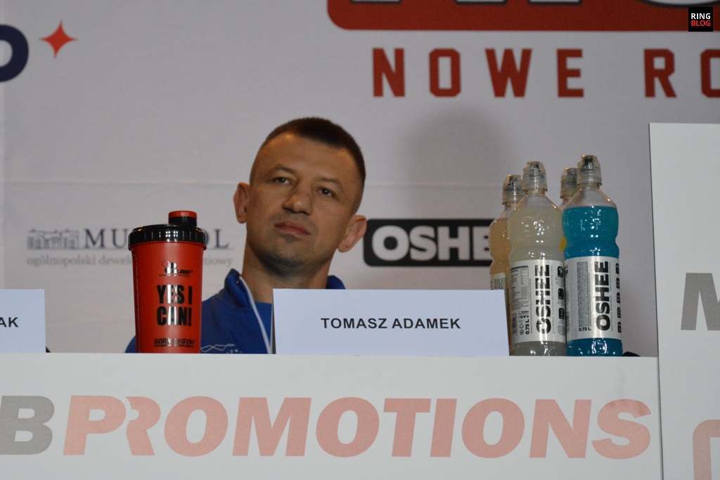 Tomasz Adamek na konferencji